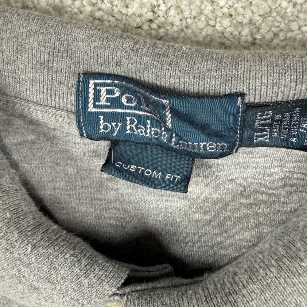Polo Ralph Lauren Polo Shirt Mens XL Gray Custom Fit Short Sleeve Pony Logo